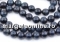 Black Tourmaline Beads, round, 6.5mm