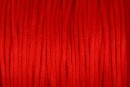 Snur satin, rosu, 2mm - 5m