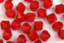 Swarovski, faceted bicone, dark red coral, 5mm - x10