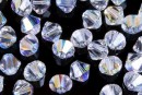 Swarovski, margele bicone, crystal aurore boreale, 4mm - x20