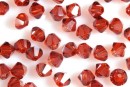 Swarovski, margele bicone, red magma, 6mm - x10