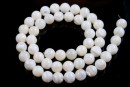 Margele sidef ivory intens, rotund, 4.5mm