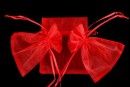 Saculet organza, rosu, 15x10cm - x20