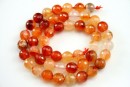 Carnelian, faceted round, 8.5mm