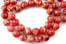 Sediment jasper, red, round, 8.5mm