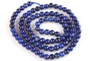 Margele lapis lazuli natural tratat, rotund, 4mm