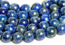 Margele Lapis Lazuli natural intense A+, rotund, 10.5mm