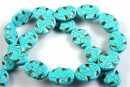 Turquoise magnesite, flat oval, 19.5mm
