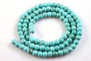 Turquoise magnesite, round, 4mm