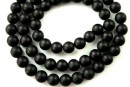 Onix, matt black, round, 6mm