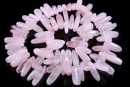Pink quartz, stick, 16x5-23x7mm