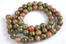 Unakite, round, 8.5mm