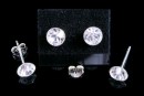 Cercei din argint 925 cu Swarovski Elements clear, 5mm