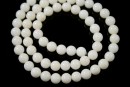 Coral beads, ivory, round, 6mm