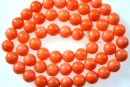 Coral, portocaliu intens, rotund, 6.5mm