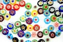Margele chevron, disc, multicolor, 10mm