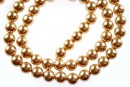 tip Mallorca pearls, round, gold, 6mm