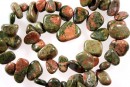 Margele unakite, nugget, 14-20mm