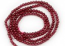 Margele granat rosu, round, 4mm