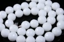 White agate, faceted round, 6mm