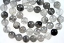 Margele cuart gri fumuriu, rotund, 8mm