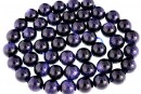Blue goldstone, round, 6.4mm