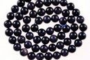 Blue goldstone, round, 6.4mm