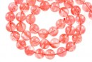 Cherry quartz, round, 8mm