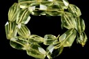 Lemon quartz, diamond cut free form, A grade, 16-24mm