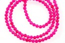 Margele agate, roz intens, 4.5mm