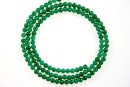 Agate, round, intense green, 3mm