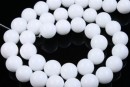 Margele agate albe, rotund, 12mm