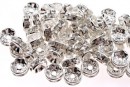 Spacer Rhinestone, transparent, 8mm - x10