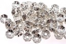 Spacer Rhinestone, transparent, 8mm - x10