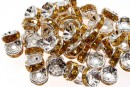 Spacer Rhinestone, galben intens , 8mm - x10