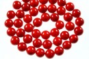 tip Mallorca pearls, round, deep red, 12mm