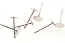 Baza cercei cu platou de 5mm, argint 925 placat cu rodiu - x2
