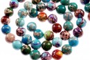 Jasp imperial multicolor, rotund, 8mm