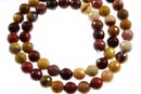 Mookaite jasper, faceted round, 6.5mm