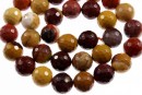 Mookaite jasper, faceted round, 10.2mm