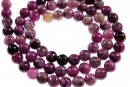 Crazy purple agate, round , 6mm