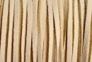 Snur faux suede, ivory intens, 3mm - x5m