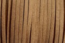 Snur faux suede, maro deschis, 3mm - x5m