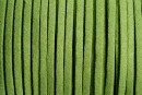 Snur faux suede, verde fistic, 3mm - x5m