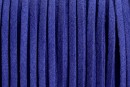 Snur faux suede, albastru intens, 3mm - x5m
