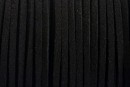 Snur faux suede, negru, 3mm - x5m