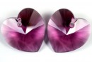 Swarovski, pandantiv inima, amethyst, 10mm - x2