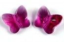 Swarovski, fluture, fuchsia, 10mm - x2