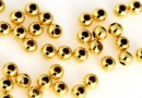 Decorative beads, gold-plated 925 silver, 4mm, int 1.2mm - x10