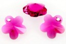 Swarovski, pandantiv floare, fuchsia, 12mm - x2